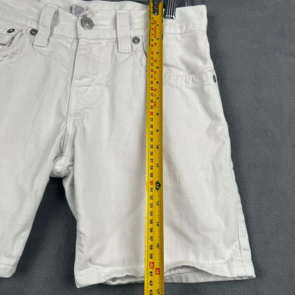 True‎ Religion Ricky Relaxed Straight White Denim Shorts Mens 30 Made in USA